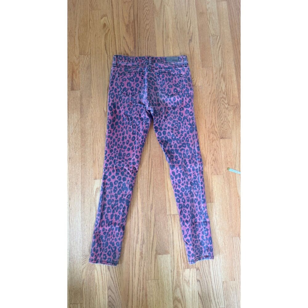 Carmar Pink Leopard Print Skinny Jeans Size 28 Y2K Punk Grunge